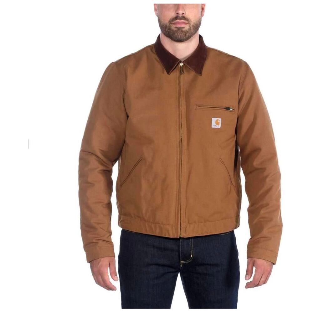 New Carhartt Duck Detroit Jacket Work Utility Outerwear Brown 3XL Big Tall Men - Picture 2 of 6
